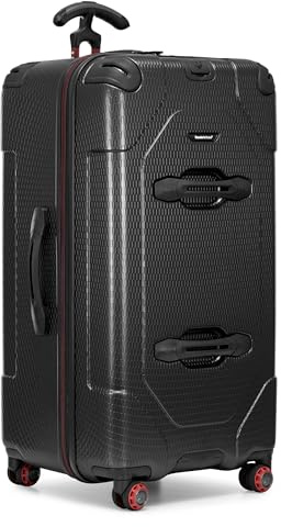 Traveler's Choice Maxporter II Polycarbonate Hardside Trunk with Spinner Wheels, Black, 31-Inch Large Trunk