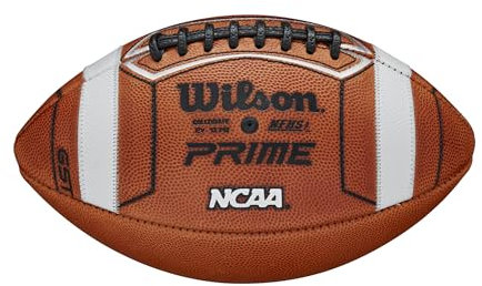 Wilson GST Prime Official Football Game Ball WTF1103IB, Unisex American Football Balls, Brown, 9 EU