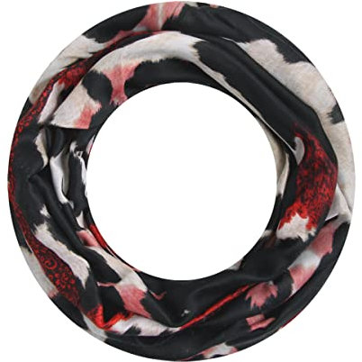 Majea Loop Schal Damen Schlauchschal Halstuch schmaler Loopschal (880050) (rot 3)