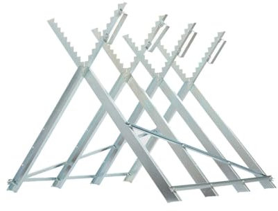 SUDEG Folding Saw Horse,Garden Folding Saw Horse Work Bench Folding Workbench Stand with 4 Handles for Forestry Workshop,150KG Capacity,84x80x80cm