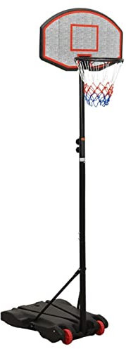 Iiaky Basketballständer Schwarz 216-250 cm Polyethylen Basketballkorb Set Profi Basketballnetz