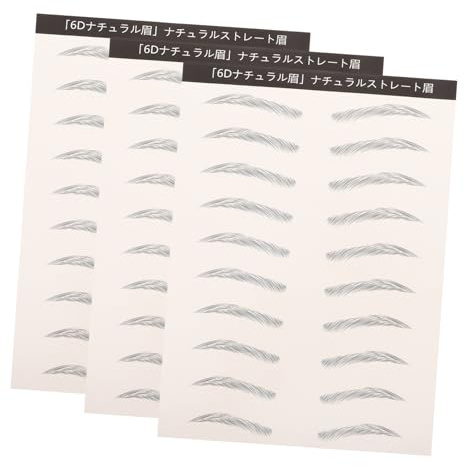 PACKOVE 3blätter Künstliche Augenbrauen-sticker Wasserfeste und Abziehbare Augenbrauen-transfers in Bogenform Selbstklebende Augenbrauen-aufkleber für Frauen und Anfängerinnen