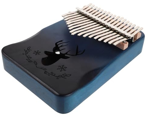 ANDRESLAD Kalimba de Madera Maciza para Principiantes de Teclas Instrumento Musical de Madera Mini Piano de Dedo para Adultos y Practicar Casa
