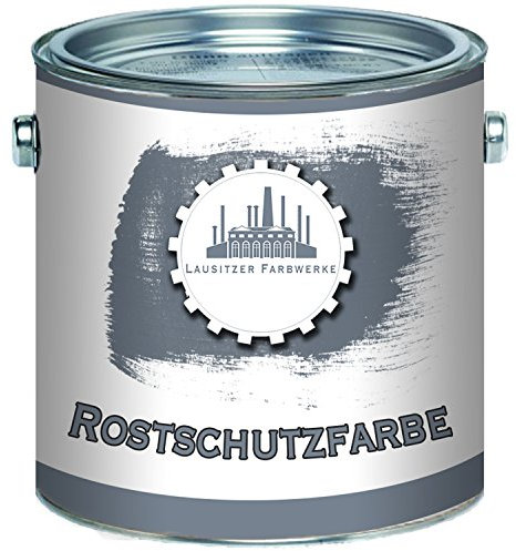 Lausitzer Farbwerke Rostschutz-Grundierung traditionelle Rostschutz-Farbe in Hell-Grau und Rot-Braun (5 L, Rotbraun)