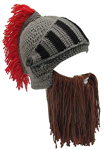 Perücke Bart Hüte Cosplay Roman Knight Strickhelm Winter Sport Wärmer Cap Ski Lustige Maske Beanie