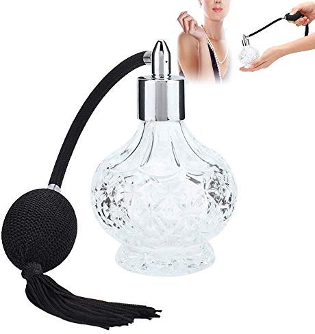 Neeliup Vintage Perfume Atomizer, Crystal Art Glass Spray Bottle with Tassel (90ml)