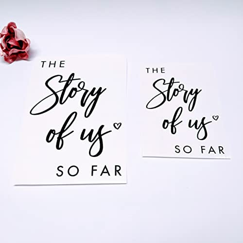 The Story of Us So Far, Personalised Vinyl Decal Sticker for Photo Album, To fit A5 or A4, Personalised for Wedding Photos or Scrapbook, Make Your Own DIY Album, Wedding Guest Book
