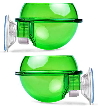 WANGCL 2Pcs Suction Cup Reptile Feeder Anti-Escape Reptile Food Bowl For Tortoise Gecko Snakes Chameleon Iguana