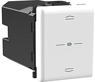 Bticino AM4027C Comando Tapparella Connesso Matix Smart, per Alzare e Abbassare le Tapparelle con lo Smartphone o con Alexa, Siri e Google Home, 1 Posto, Bianco