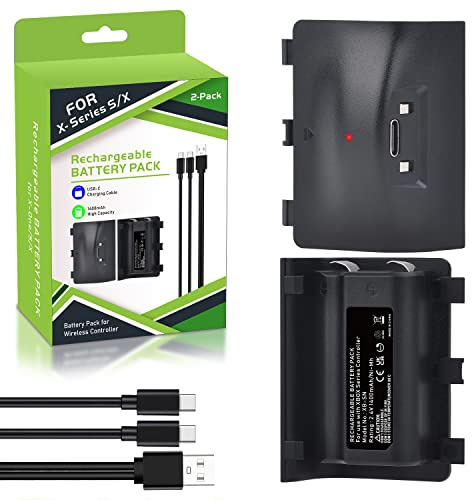 Uwayor Batterie Rechargeable pour Xbox Series X & S avec Adaptateur USB-C