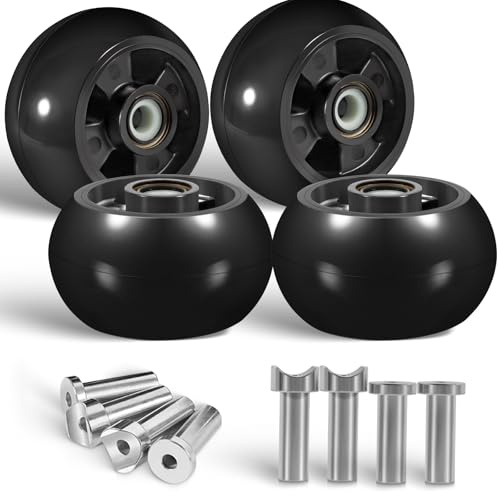 AM125172 Lot de 4 jauges de roue pour tondeuse John Deere 121,9 cm, 137,2 cm, 152,4 cm, 157,5 cm, 182,9 cm, remplace également AM124706 210-300 (noir)