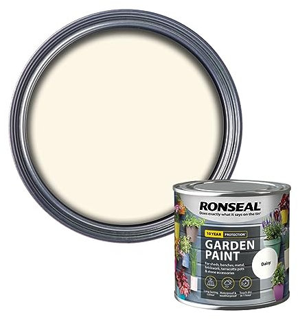 SAVING HUB Garden Paint 250ml - For Outdoor Furniture Wood, Benches, Metal, Brickwork, Terracotta - Exterior Wood Paint Waterproof & Weatherproof Touch Dry In 1 Hour (Daisy)