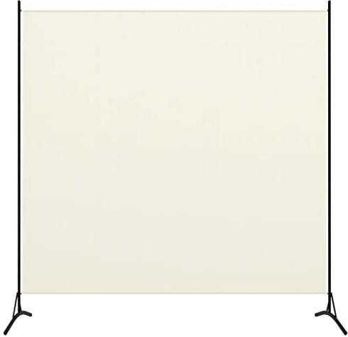 Paravento a 1 Pannello,Pannello Divisore per la Stanza Divisoria Interno Decorazioni Per patio, ufficio, casa, ospedale Bianco Crema 175x180 cm