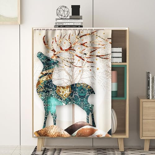 Chaoyilian Schrankvorhänge für Küche,Schranktür Vorhang,VorhäNge Kurz,Schrank Schatten Vorhang,Bücherregal Staubvorhang,Sonnenschutz,Staubdicht,Für Möbel,Schränke,Dekoration,Bücherregale