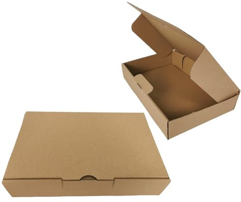 merverd Maxibriefkartons Versandkartons Faltschachtel Faltkarton Warensendung Büchersendung Versand Post Tasche Braun 25x16x5 cm (50)