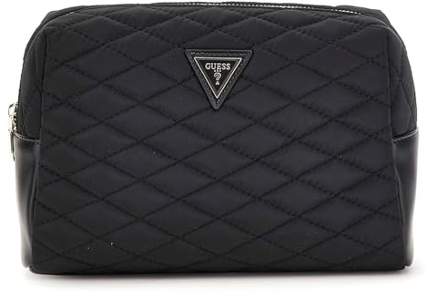 GUESS Top Zip Cosmetic Bag L Black