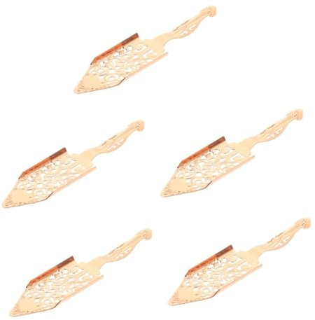 Garneck 5pcs Handheld Absinthe Spoon Filter Multi-Function Wormwood Utensil Stainless Steel for Bar Use