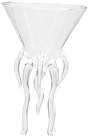 Garneck Cute Drinking Glasses Novelty Cocktail Glasses Glass Octopus Cup of Glassware Unique Glassware for Party