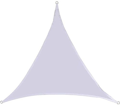 Vela parasole curva commerciale 6 x 6 x 6 m, resistente, triangolare, per esterni, patio, giardino e sabbiera, 185 g/m², permeabile, in tessuto ombreggiante, con protezione UV color sabbia e