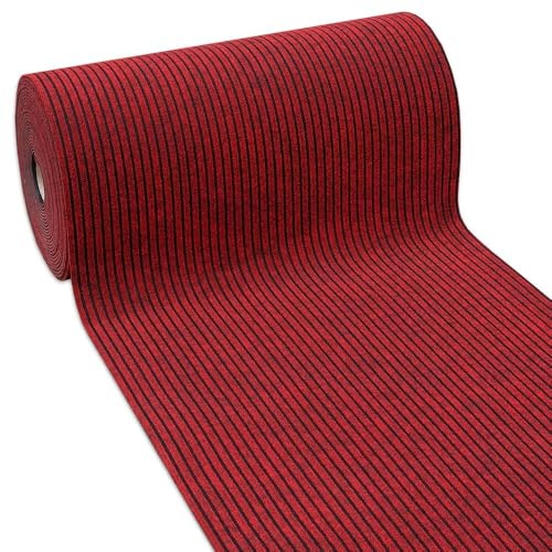 emmevi Passatoia Ingresso Esterno Interno Su Misura Al Metro H100 Cm Tappeto Asciugapassi Moquette Rosso