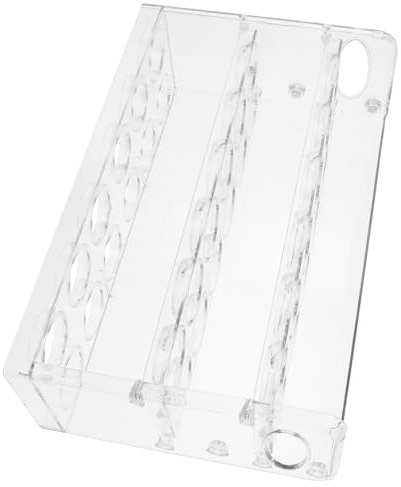 Caja de Almacenamiento de Huevos Pet para Refrigerador, Bandeja Vertical | Diseño de Particiones, Ranuras Profundas y Anchas, Base Firme, para Familias y Cocinas