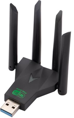 LYEAA Scheda di rete wireless USB 3.0 1300Mbps Dual Band 2.4/5.8GHz con 4 antenne scheda di rete 5G dual-band
