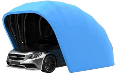 MNEVZX Tendone Garage Garage Pieghevole semiautomatico Mobile Retrattile Esterno Semplice parcheggio tettoia Auto Tenda Anti-Sole e baldacchino Box Auto da Esterno(Blue)