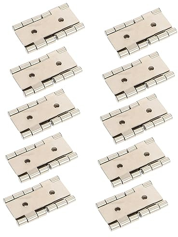 10 Charnières de Porte en Fer Style Rétro pour Écran et Armoire | Surface Lisse sans Bavure, Fonctionnement Silencieux, Conception Polyvalente, Finition Argentée