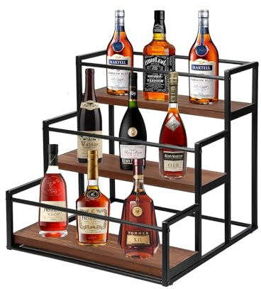 Ruiqas Coffee Syrup Rack,3-Tier 12 Bottles Syrup Holder Stand,Space-Saving Countertop Holder Stand for Coffee Bar & Station Accessories
