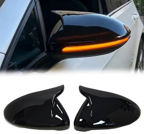 Fouedy 1 Paar Auto Spiegelkappen für VW Golf 7.5 MK7 7 GTD R GTI Auto Rückspiegel Kappe Rückspiegel Abdeckung Schutzabdeckungen