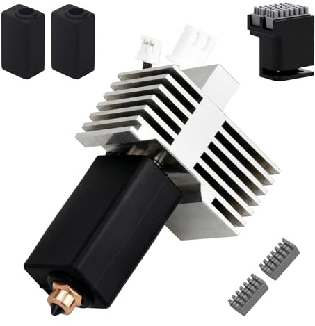 xirbbo Ceramic cc cc2 Hotend for Centauri Carbon Print Head Extruder Kit Hot End Heat Sink Centauri hot end Chromium Zirconium Copper bimetal Nozzle 0.4MM with Silicone Cover for Elegoo Centauri