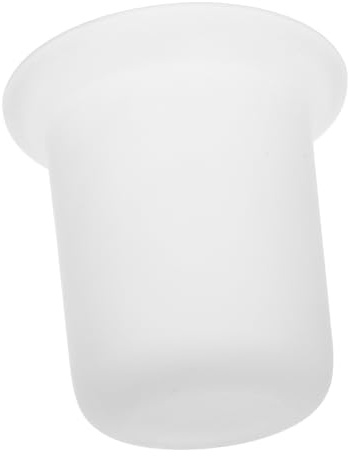 SAFIGLE Porta Scopino WC in Vetro Satinato Supporto Antiscivolo e Funzione di Contenitore Multifunzionale, per Casa o Luoghi Pubblici