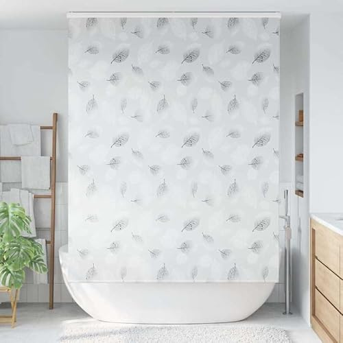 Store de douche avec cassette - 160 x 240 cm - Film de fenêtre pour salle de bain et douche - Opaque et imperméable - Largeur du tissu : 156 cm