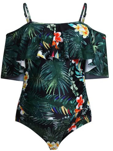 MALSSE Maillots de bain de maternité imprimés bretelles maillots de bain de grossesse maillots de bain volants maillots de bain de maternité bikinis bas