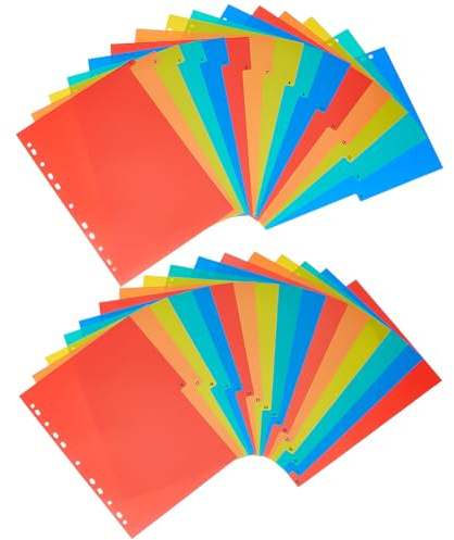 PH PandaHall 31 linguette divisori per raccoglitori numerici da 1 a 31 linguette divisori multicolore per raccoglitori a foglie sfuse in plastica per raccoglitori ad anelli 2/3/4/11 raccoglitori ad