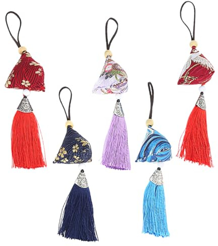 TOYANDONA Set da 5 Sacchetti della Benedizione Giapponesi Fatti a Mano Nappine Colorate Bustine Profumate Spezie Aromatiche Accessori Decorativi per Ambienti e Regali Colore Casuale