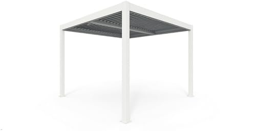 Pergola Bioclimatica 3x3 m Bianca - Alluminio, Lamelle Orientabili - Resistente e Facile da Usare per Spazi Esterni Eleganti Verdelook