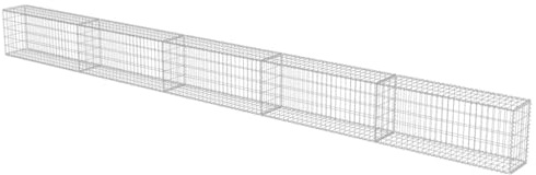 ZIRLANLV Mur de Gabion avec Couvercles, Mur de Soutènement en Acier galvanisé à Assemblage Facile avec Conception de Grille en Maille - Durable et Résistant aux Intempéries (600 x 30 x 50 cm)