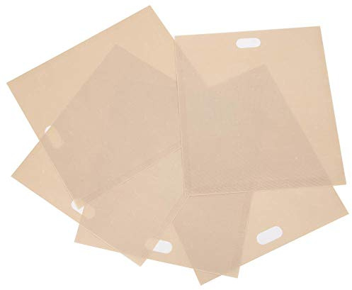 Qcwwy Baking Paper Travel BBQ Public Grill Cleaner Wide Application Toaster Microwave Oven Compatible Easy Wash Warm Soapy Water Dishwasher Safe for Cheese Panini 5PCS