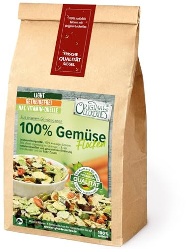 Original-Leckerlies: 100% Gemüse-Flocken, 5kg getreidefreie Gemüseflocken, Hundeflocken, Barf Zusatz Hund Hundefutter – Naturprodukt für Hunde