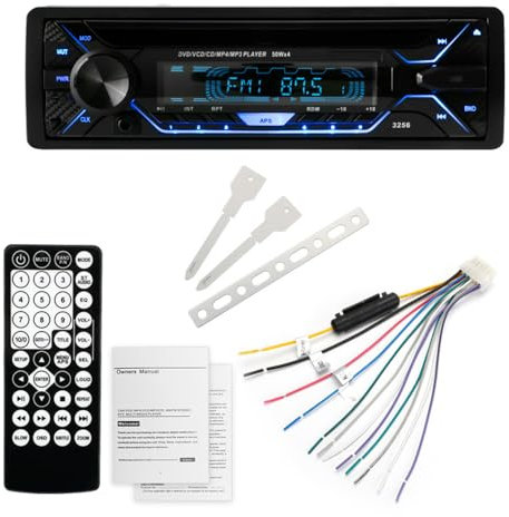 VIGORFLYRUN PARTS LTD Autoradio stereo 1 DIN 12 V FM Radio MP3 Bluetooth CD VCD MP3 SD USB Auto Multimedia Ricevitore