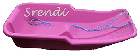 Srendi® PINK Heavy Duty Large Adults Kids Children Snow Sledge Toboggan Sledge Rope Sled Play Snow Ice