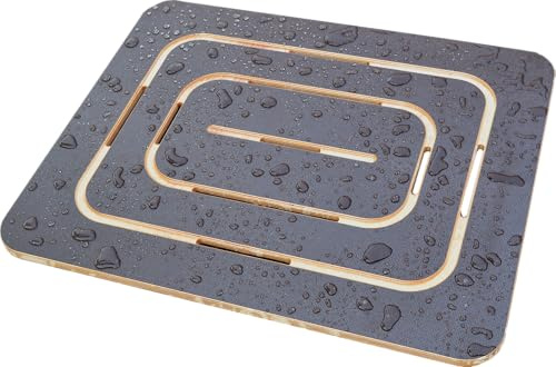 Castelmerlino Caillebotis de douche contreplaqué marine Supergrip antidérapant 54x68 cm pour vaisselle 70x90 cm