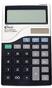 Dual-betriebener Plastikrechner mit Allen notwendigen Funktionen, geeignet für Schule, Arbeit und Zuhause. 130 x 78 x 14 mm gut sichtbare Zahlen