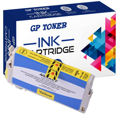 GP TONER Druckerpatronen Ersatz für Epson 405XL Tintenpatronen für Epson Workforce Pro WF-3820DWF WF-4820DWF WF-4825DWF WF-4830DTWF WF-7840DTWF (405XL Gelb)