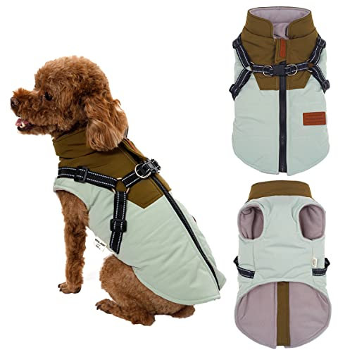 Lairle Hundemantel Winter Hundejacke Hundegeschirr Mantel Welpenmantel Jacke Weste Kleidung Kleines Hundegeschirr Wasserdichte Hundemäntel für kleine mittelgroße Hunde
