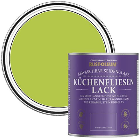 Rust-Oleum Green water resistant Kitchen Tile Paint in Satin Finish - Key Lime 750ml