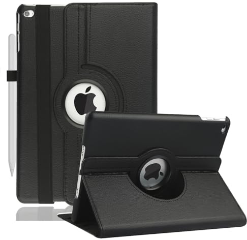 Housse pour iPad 9,7 2018/2017 (6e/5e Génération) / iPad Air 2 / iPad Air - Support pivotant à 360 degrés avec Plusieurs Angles de Vue, Veille/réveil Automatique (Noir)