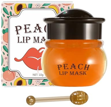 Maschera idratante per labbra,Balsamo naturale ape/pesca Balsamo per labbra Maschera per labbra Pernottamento | Balsamo labbra rimpolpanti Scrub labbra Esfolianti, balsami labbra e idratanti Anulely
