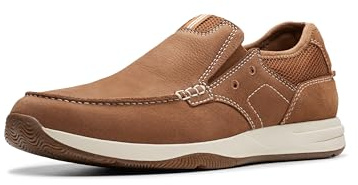 Clarks - Sailview Step, Mocasines de los Hombres, Light Tan Nubuck,
